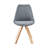 17.72'' H Velvet Upholstered Beech Side Chair-58375558