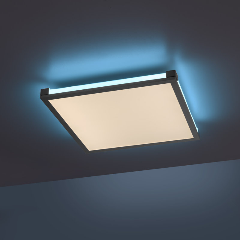 Flush Mounted Ceiling Light Single Flame, 7cm H x 45cm W x 45cm D.