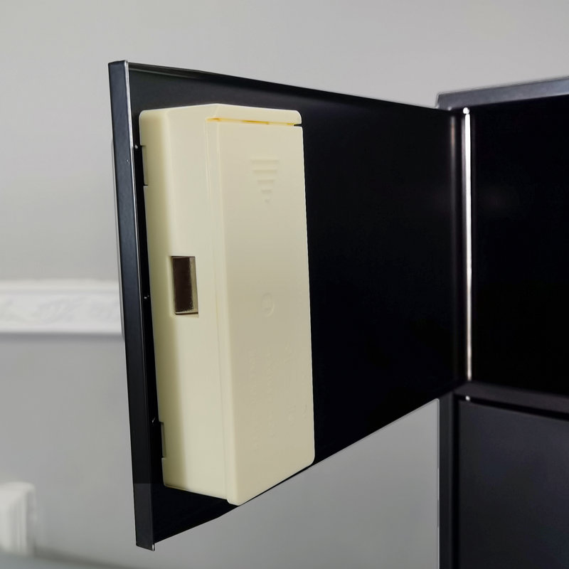Black Cell Phone Locker Charging Station Public & Private Use Keypad Electronic Lock Access Control