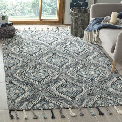 Guzi Hand Hooked Wool Geometric Rug