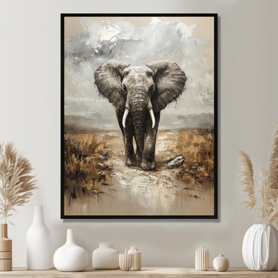 Harrod Elephant Majesty In The Grasslands - Éléphant, art mural