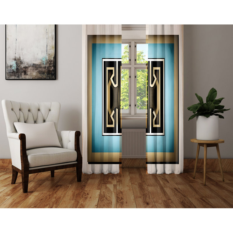 Bianet Semi Sheer Curtain Pair, 20" W x 52" L