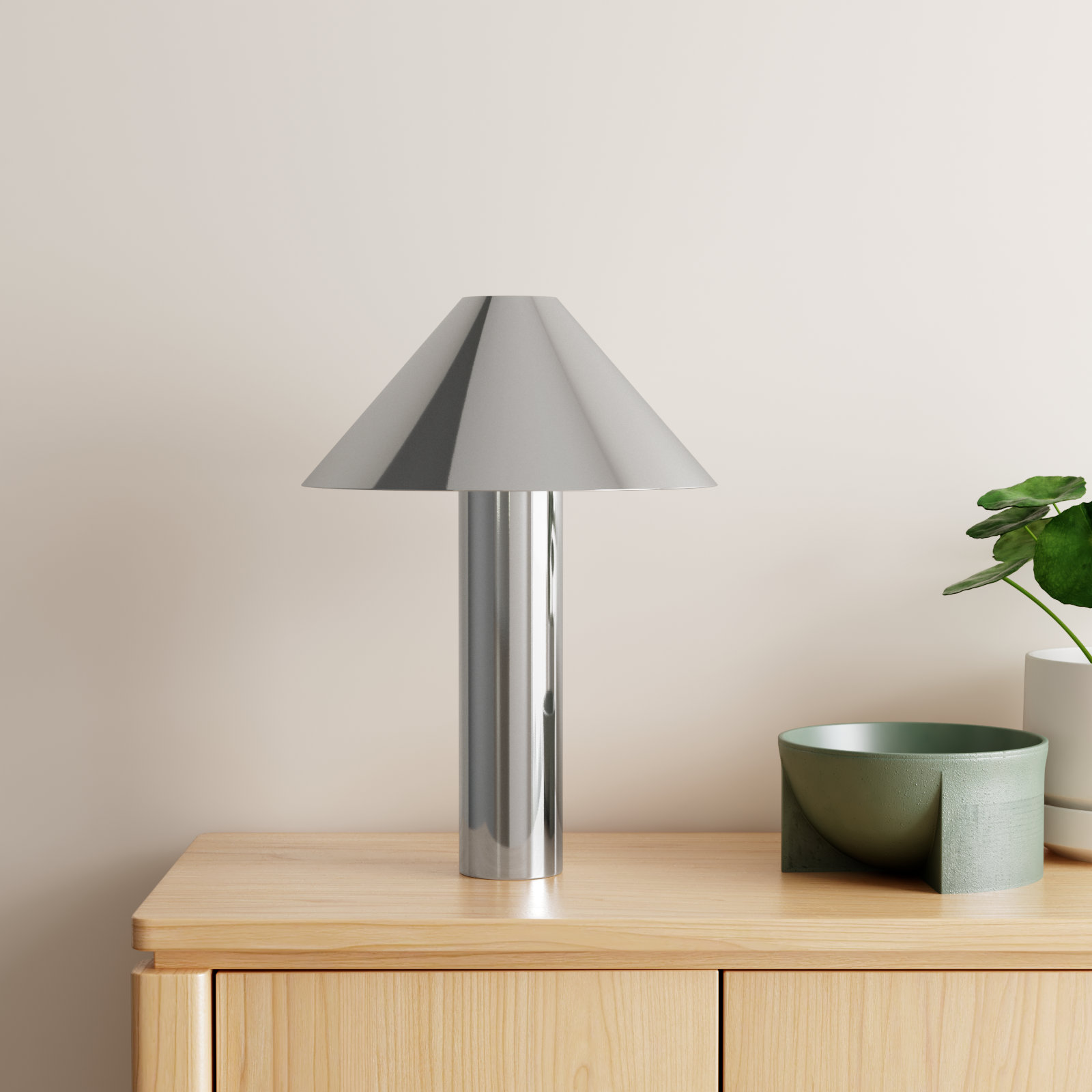 Ravin Table Lamp, Chrome