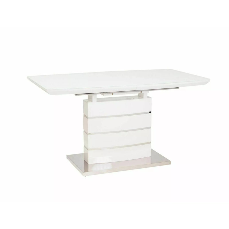 Enright Extendable Glass Top Dining Table