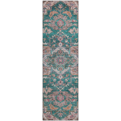 Premium Machine Washable Prisco Emerald Rug