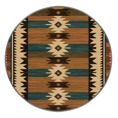 Washable Spirit Lines Southwestern Area Rug