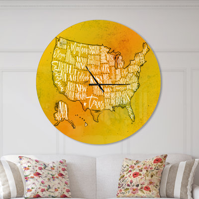 Horloge murale Swigart Farmhouse Designart États-Unis