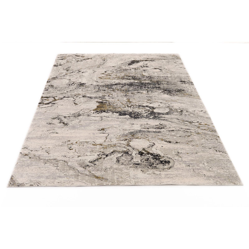 Lowry Abstract Hand Woven Area Rug, Rectangular 67 x 130cm