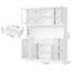 Garde-manger 72 po avec tablette à micro-ondes, armoire de rangement en bois à 8 portes l 55,1 po Rathburn