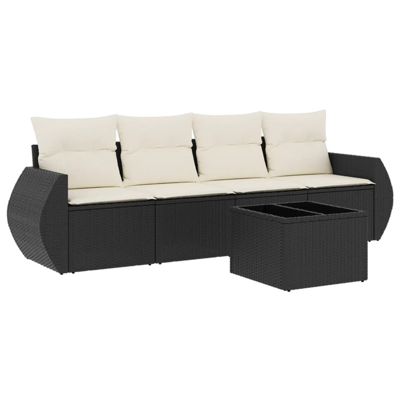 Vidaxl Garden Sofa Set Black