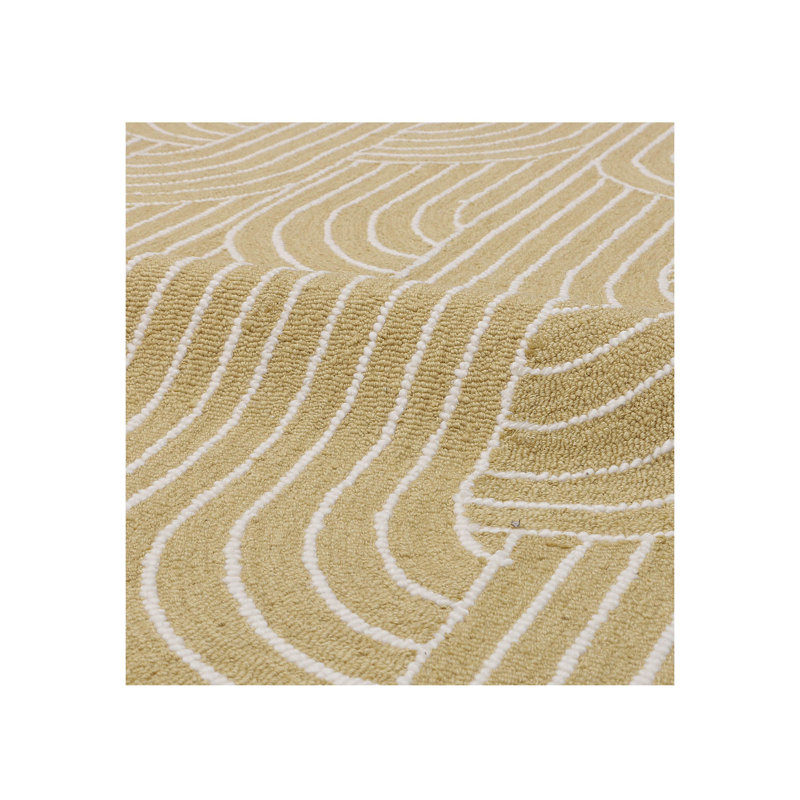 Deco Geometric Area Rug in Honey, Runner 2'6" x 12'