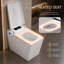 Toilette allongée intelligente monobloc 1,28 GPF (économe en eau) (siège inclus)-73901660