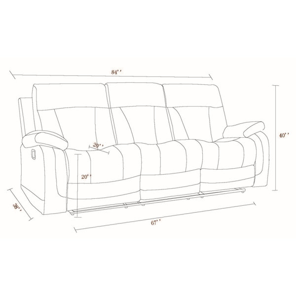 Red Barrel Studio Global United Reclining Transitional Microfiber ...