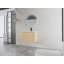 Meuble-lavabo mural avec lavabo et porte à fermeture en douceur