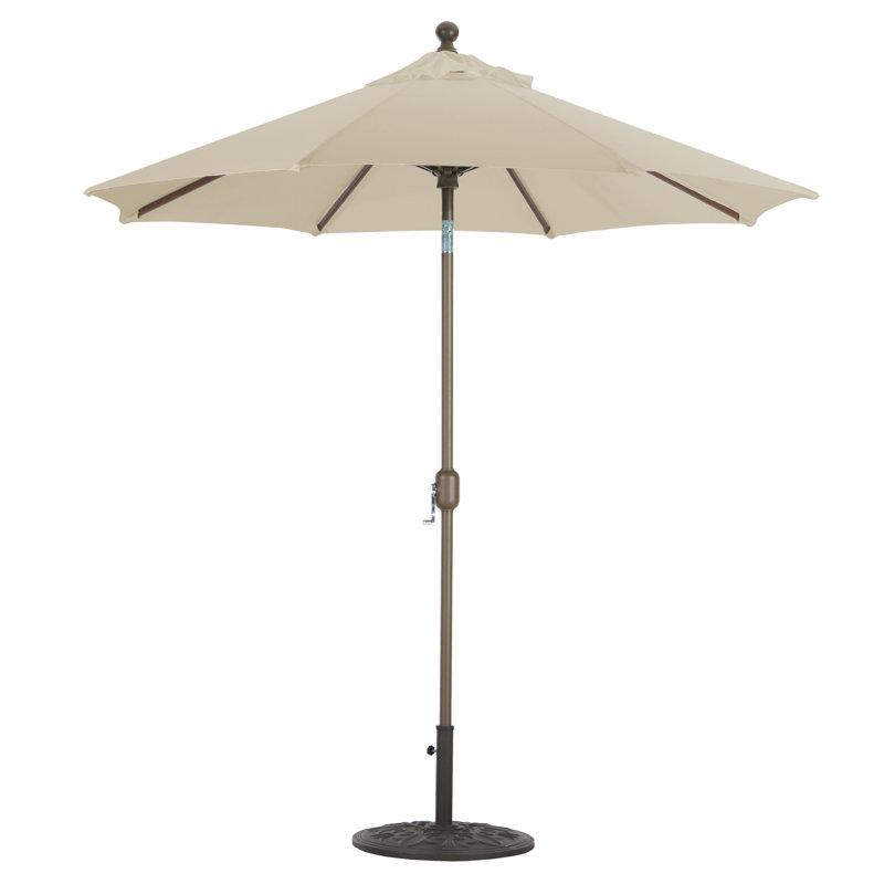 Parasol de marché de 7,5 pi Nadasha, Bronze antique, Toile Sunbrella® beige antique