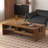 51.1" Rectangular Coffee Table With Led Ambient Lights And Two Dust-proof Storage Compartments