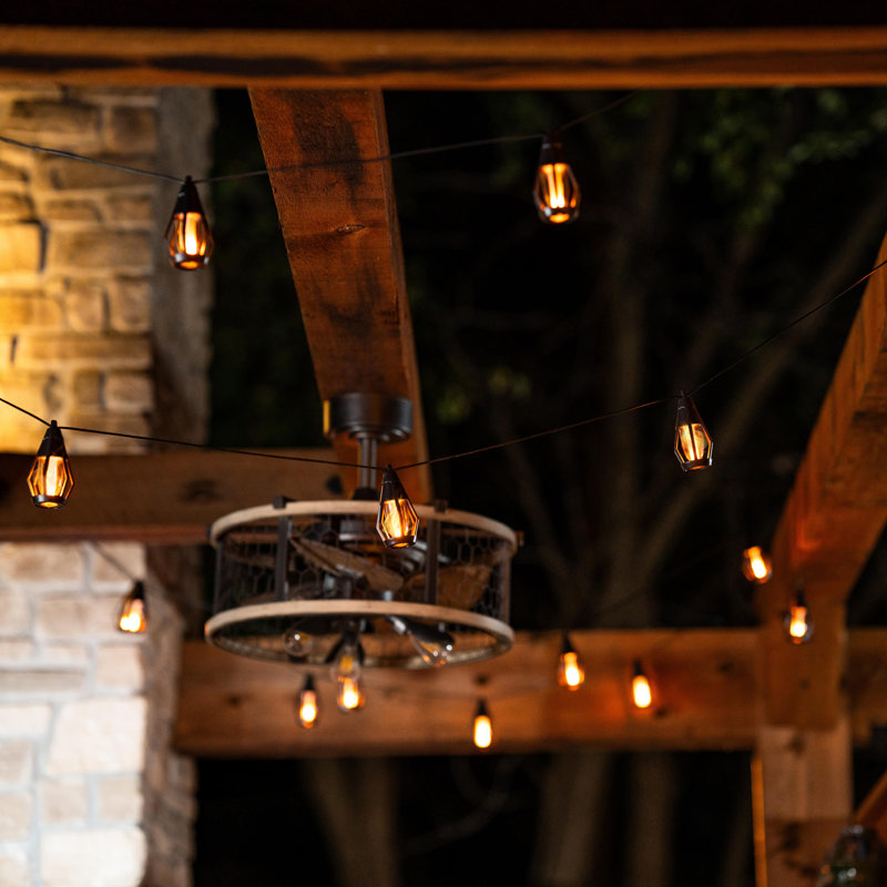 Guirlande solaire Fox Flame (10 lumières)