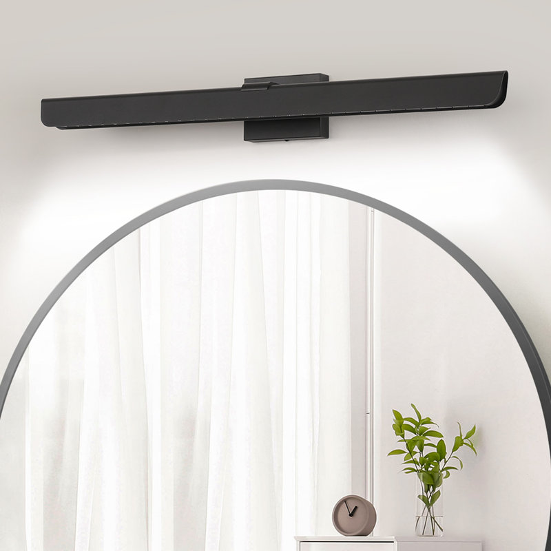 Luminaire de salle de bain moderne à DEL 34,5 po à intensité variable avec lumière noire 22 W, lumière du jour 5500 K