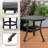 Outdoor Metal Side Table, Weather-Resistant 20" Round End Table, Black