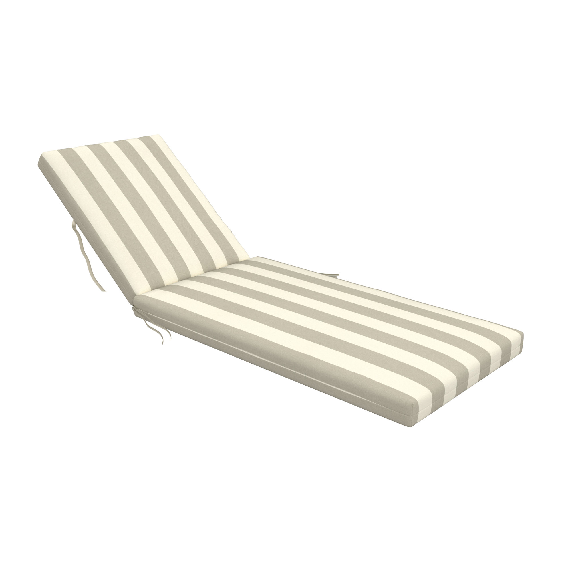 Amala Outdoor Sunbrella® Chaise Lounge Cushion, Solano Seagull, 24.5W x 76.5D