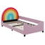 Lit plateforme tapissier unique de style princesse