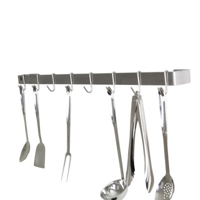 Handcrafted Wall Rack Utensil Bar with 12 Hooks