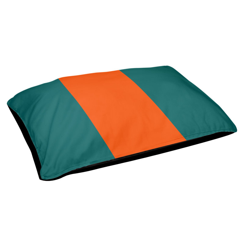 Coussin Miami, Très grand (l 50 po x P 40 po x H 7 po), Turquoise / Orange