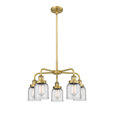 Lustre en verre à 5 lumières Bell