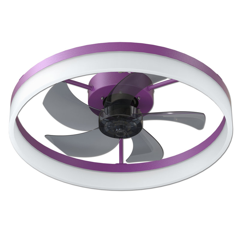 Ventilateur de plafond à DEL à intensité variable 20 po avec télécommande et application, moteur réversible, 6 vitesses