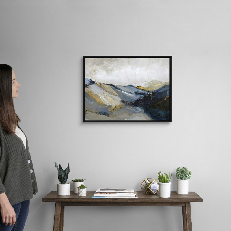 Out Line 3 - reproduction d'art, 20" H x 26" W x 1.75" D, Toile avec cadre noir