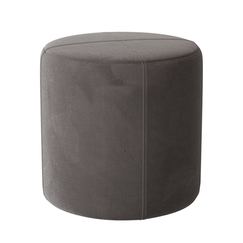 Porthleven Upholstered Ottoman, Velvet Charcoal