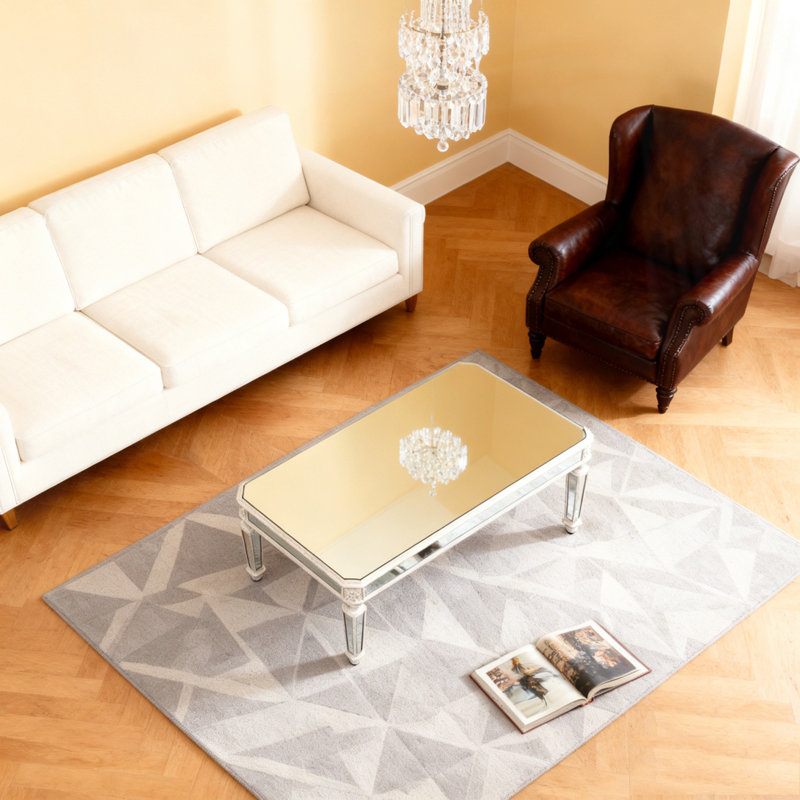 Silver Mirrored Coffee Table
