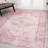 Scottsdale Ogee Medallion Machine-Washable Red/Orange/Cream Rug-252961642