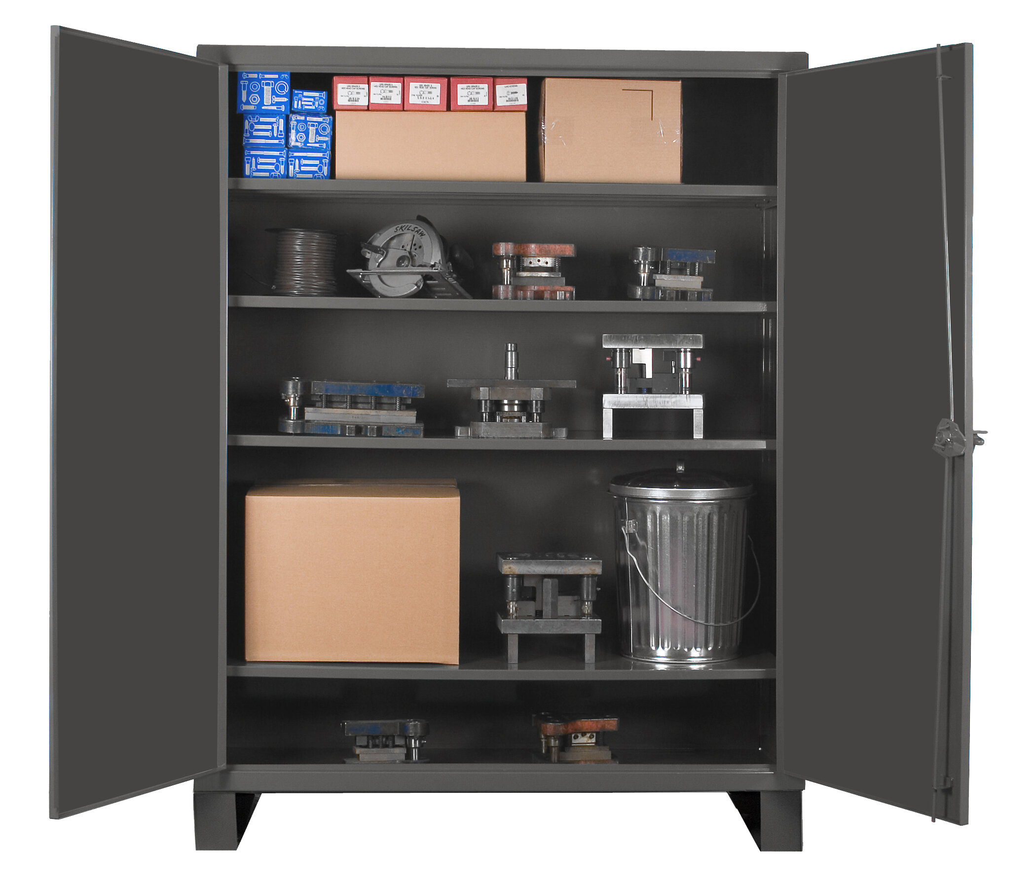 Durham Heavy Duty Double Shift Storage Cabinet HDDS243678-8S95 - 12 Gauge 36W x 24D x 78H