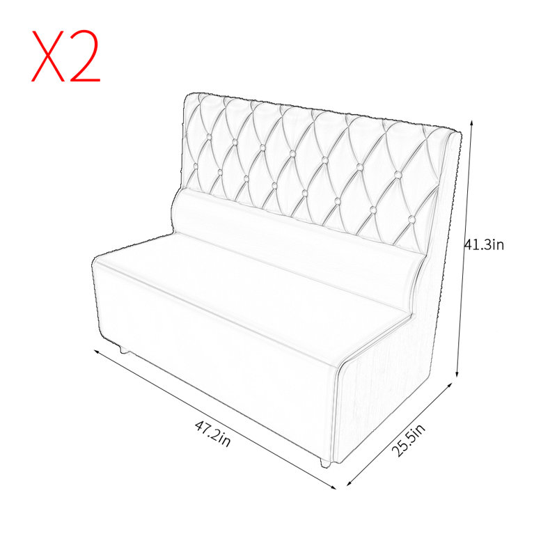 Banc de rangement Modern Modern, Orange