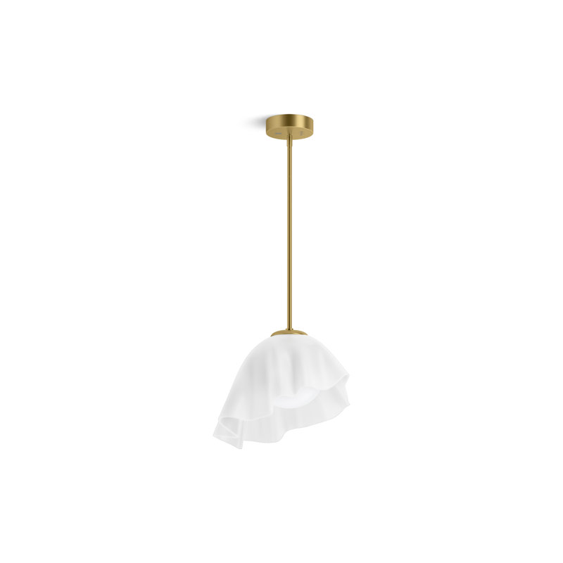 Landshapes By Daniel Arsham 14-3/4-In Pendant, Brushed Brass