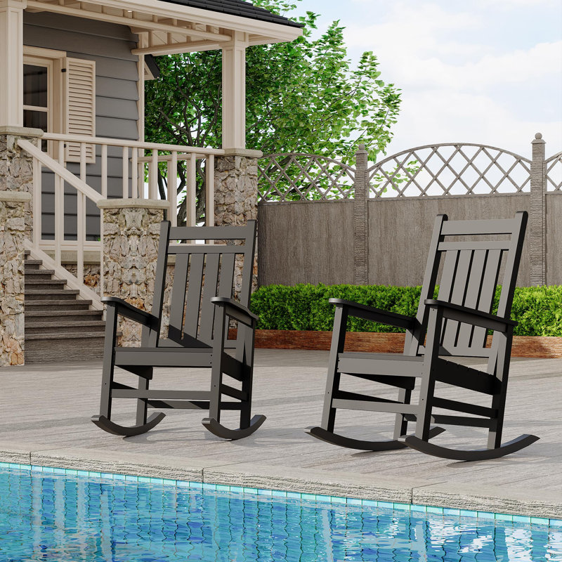 Outdoor Adirondack Chair, Black