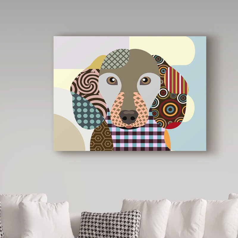 «Dachshund» par Buckey, impression sur toile tendue, H 18 po x l 24 po x P 2 po