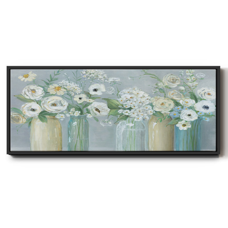 Blooming Meadow Beauties - Toile encadrée, H 8 po x l 20 po