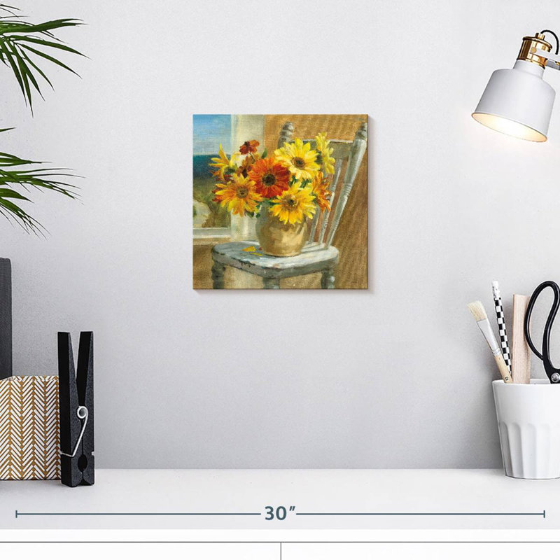 Harnek tournesols au bord de la mer, H 10 po x l 10 po