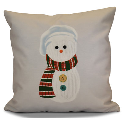 Housse de coussin d’extérieur carrée et insert sock snowman
