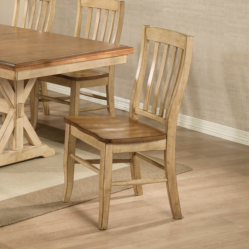 Martello Extendable Solid Wood Top Four Leg Base Dining Set, Almond / Wheat