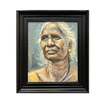Old Woman | By Boby Abraham | Oil On Canvas | Framed Painting