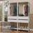 Madesa Wardrobe Clothes Storage Rack with 4 Drawers and Hanging Spaces 55"L Multiuse Modular Cabinet for Bedroom Organization - White-868110951