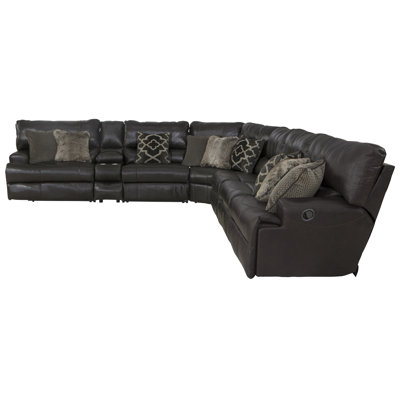 Upholstered Reclining Curved Sectional Right Hand Facing
