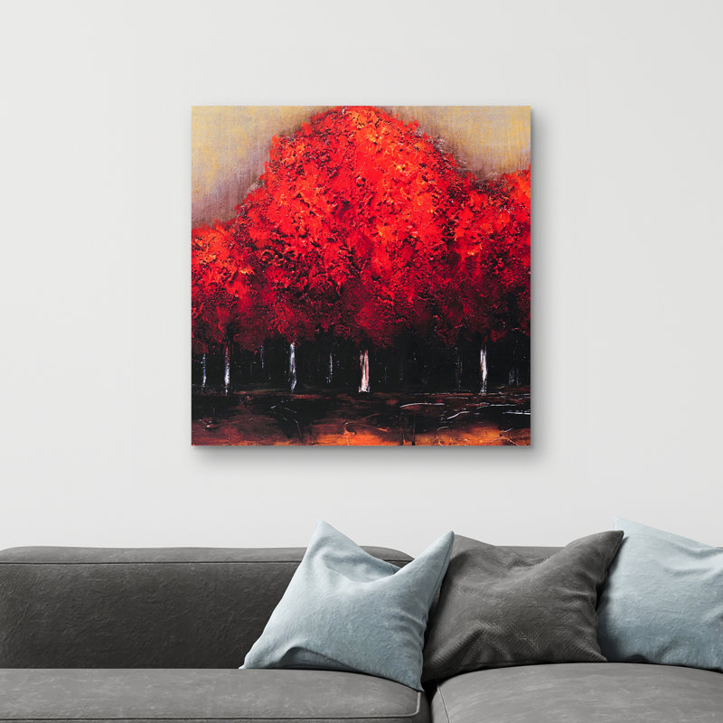 dark trees - 32"x32" art on canvas