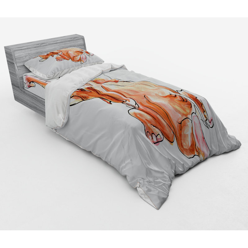 Ensemble de housse de couette d’art aquarelle rabattable avec thème safari little baby