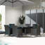 Outsunny 7 Pieces Outdoor Rattan Garden Furniture with Fire Pit Table Black