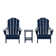 Moncrief 2 - Person Plastic Folding Adirondack Chair with Table