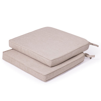 Coussin de chaise d'extérieur / d'intérieur 17,2 * 18,2 pouces, coussin de mobilier de patio pour cuisine, jardin, cour, bord de piscine, beige
